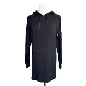 Beyond Yoga Tadasana Oversized Long Fleece Long Sleeve Soft Hoodie Black Small